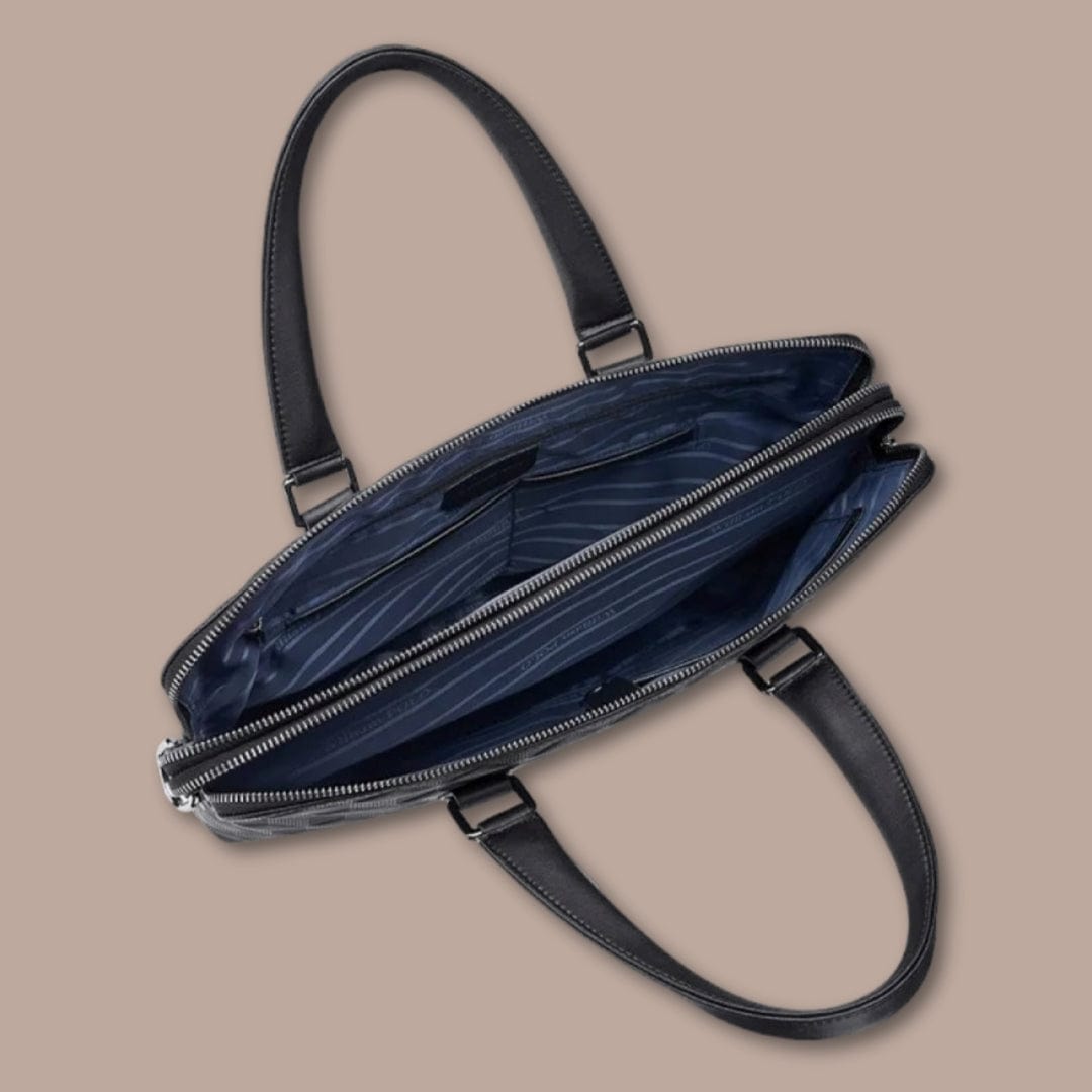 sacoche homme cuir noir 38.5cm x 27.5cm x 6.5cm
