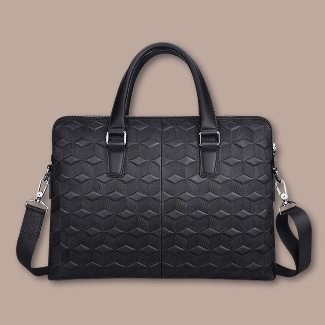 sacoche homme cuir noir 38.5cm x 27.5cm x 6.5cm