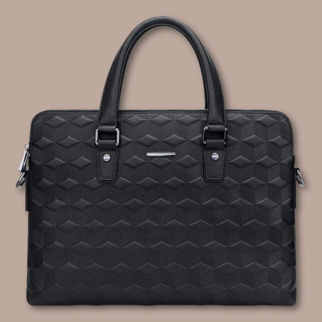 sacoche homme cuir noir 38.5cm x 27.5cm x 6.5cm