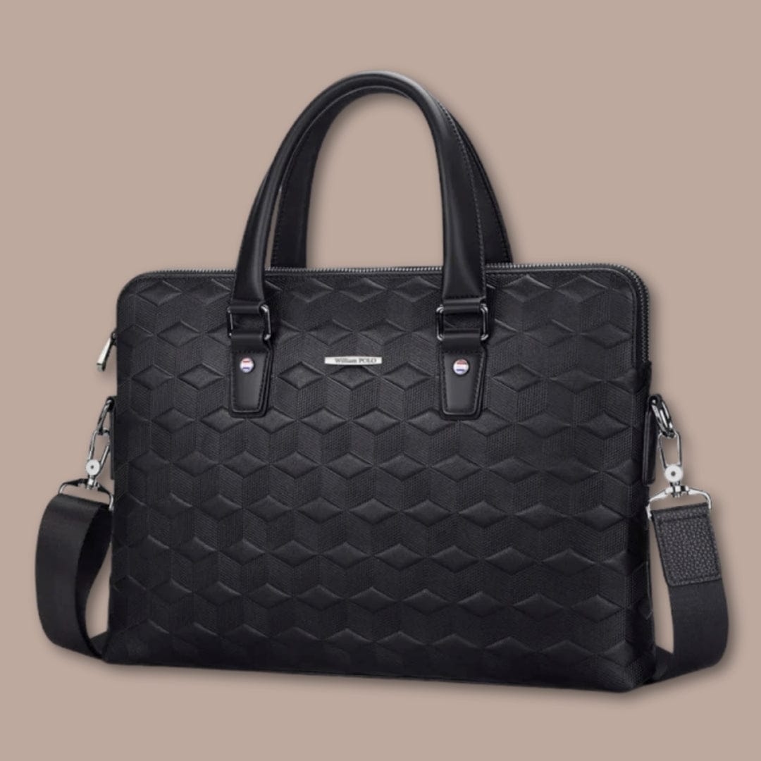 sacoche homme cuir noir 38.5cm x 27.5cm x 6.5cm