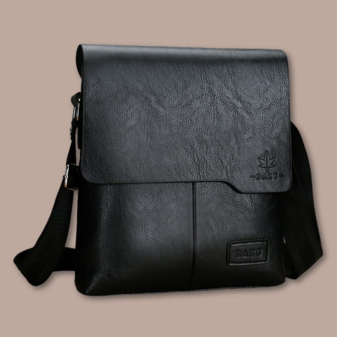sacoche homme cuir souple Noir / 22cm x 26cm x 5cm