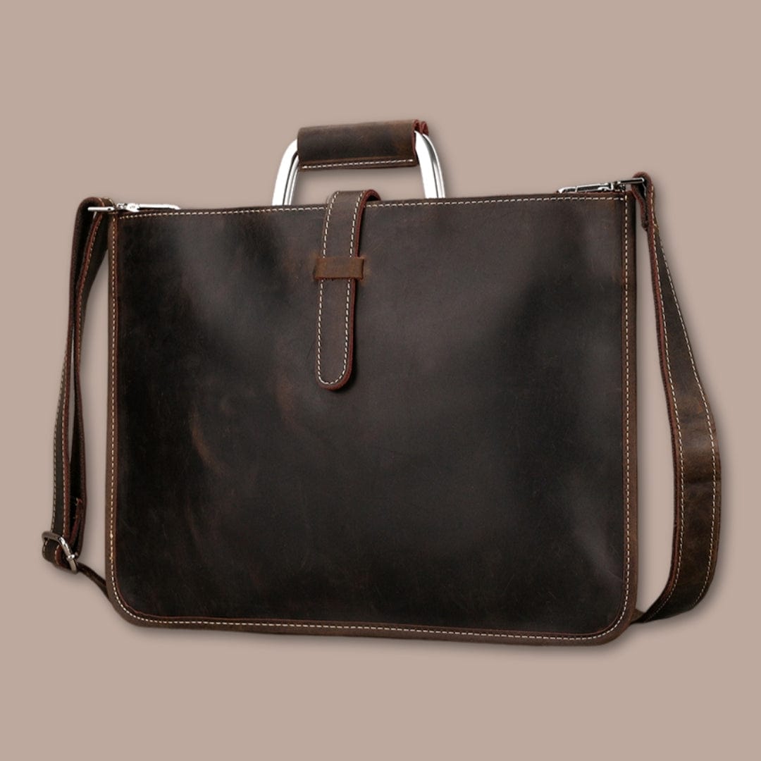 sacoche homme luxe pas cher Marron Foncé / 38cm x 28cm x 1.5cm