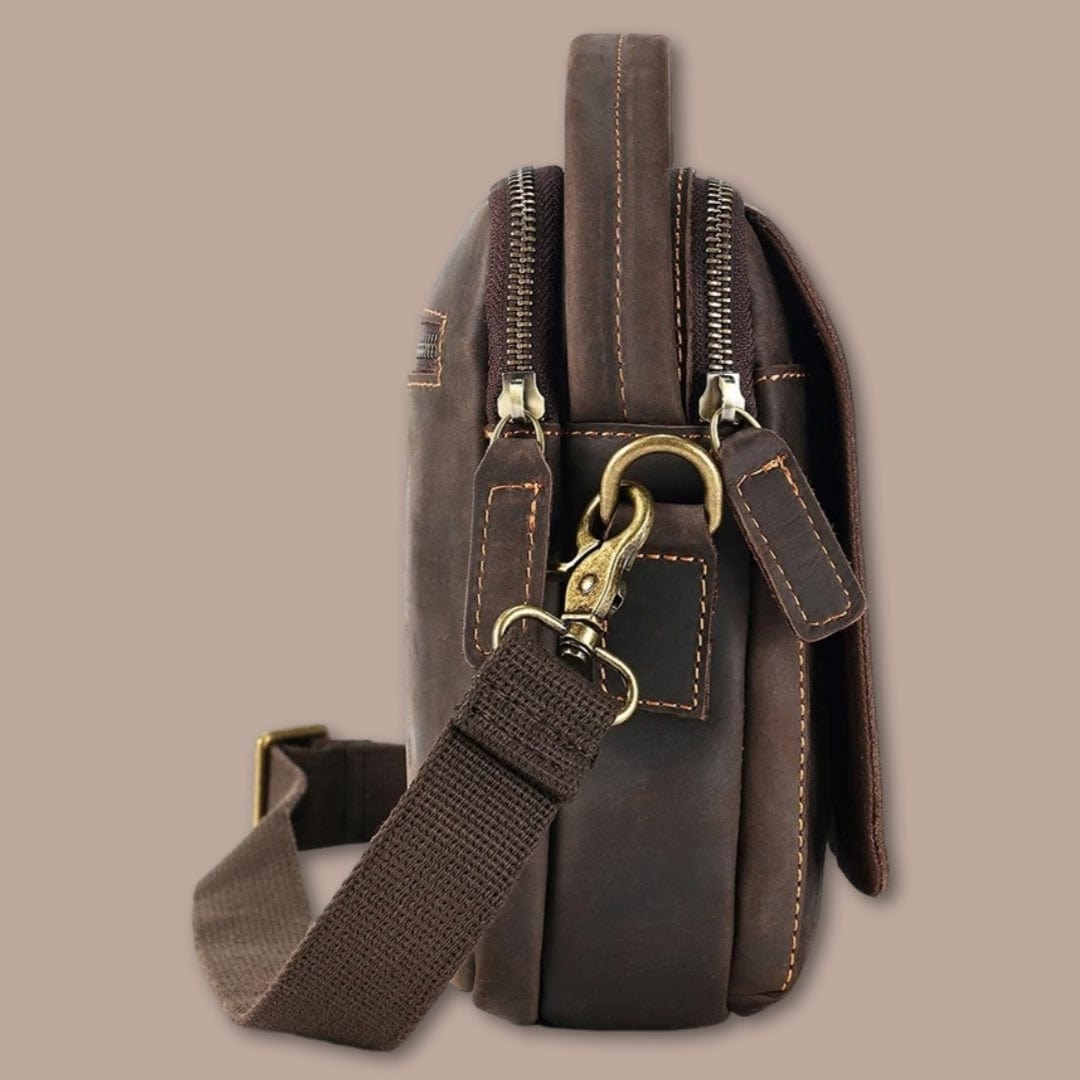 Sacoche Homme Marron