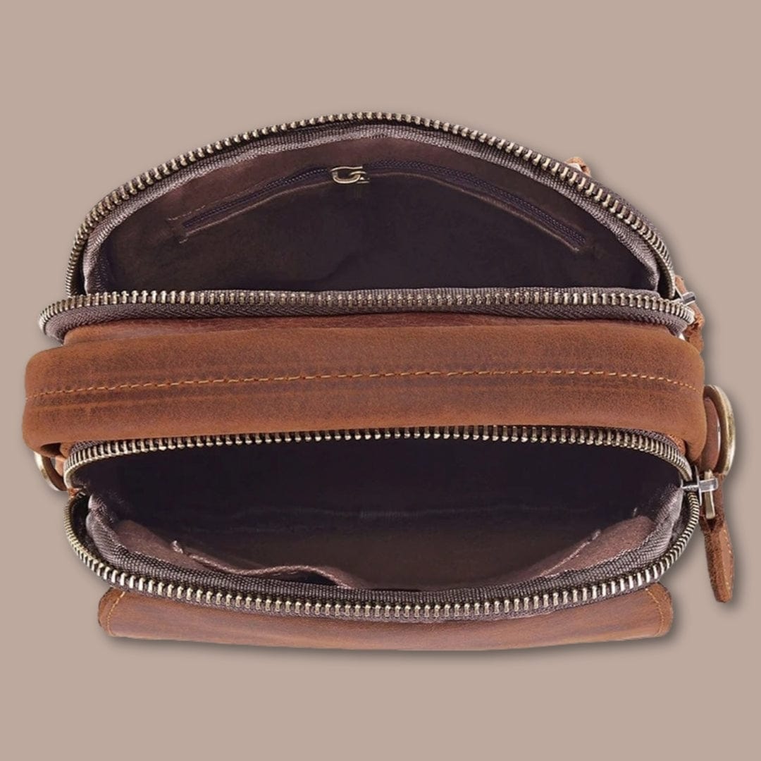 Sacoche Homme Marron