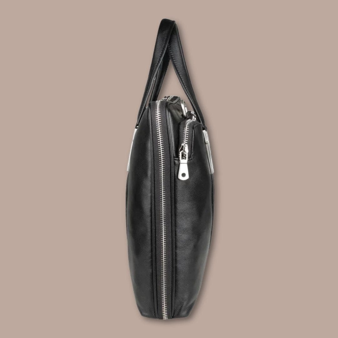 sacoche homme noir 38cm x 30cm x 6cm