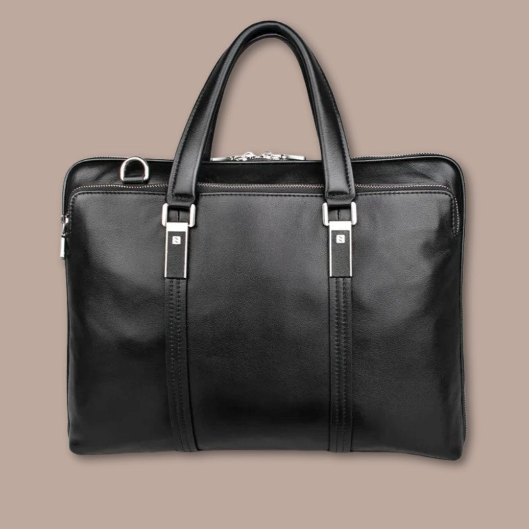 sacoche homme noir 38cm x 30cm x 6cm