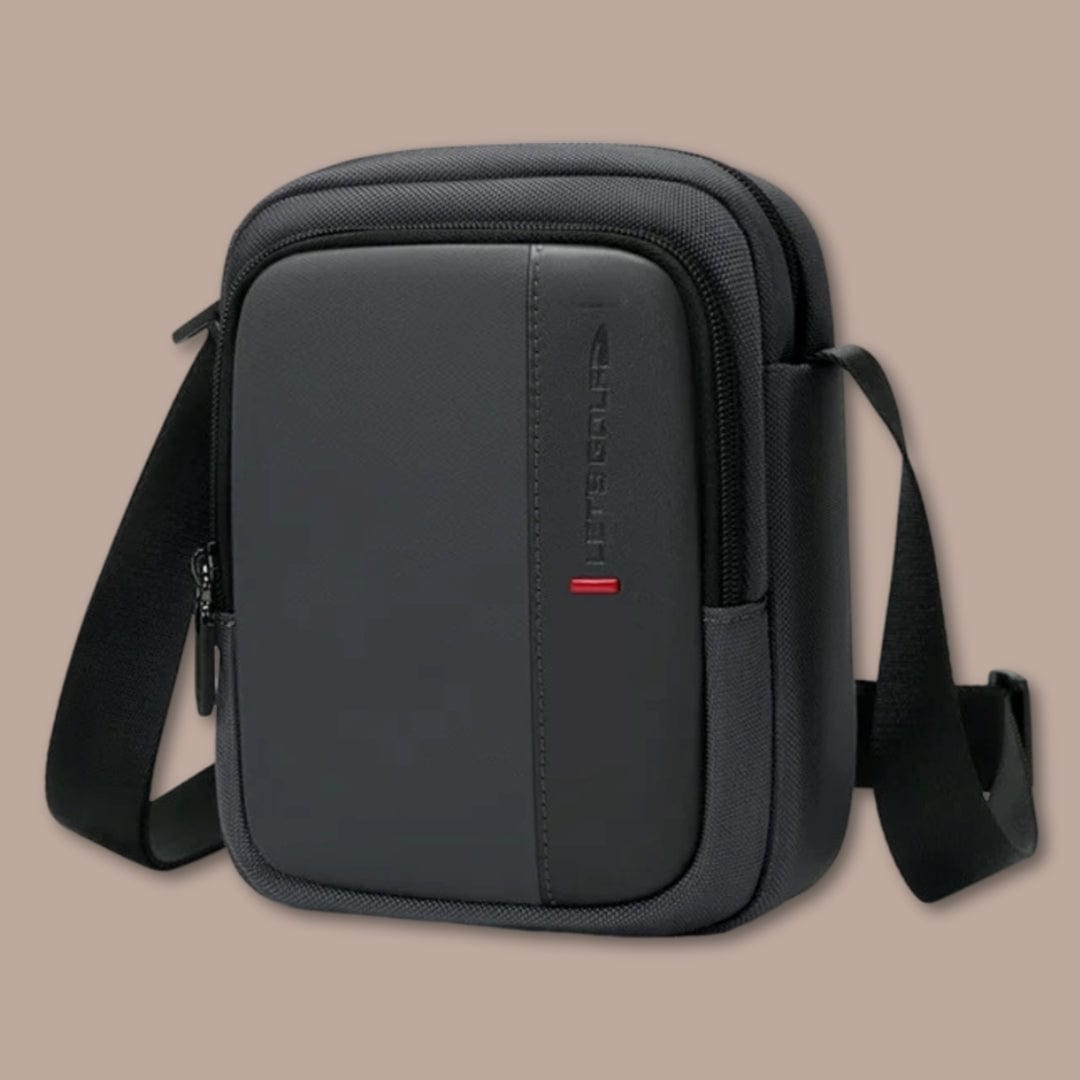 sacoche homme tissu Gris / 21cm x 16cm x 6cm