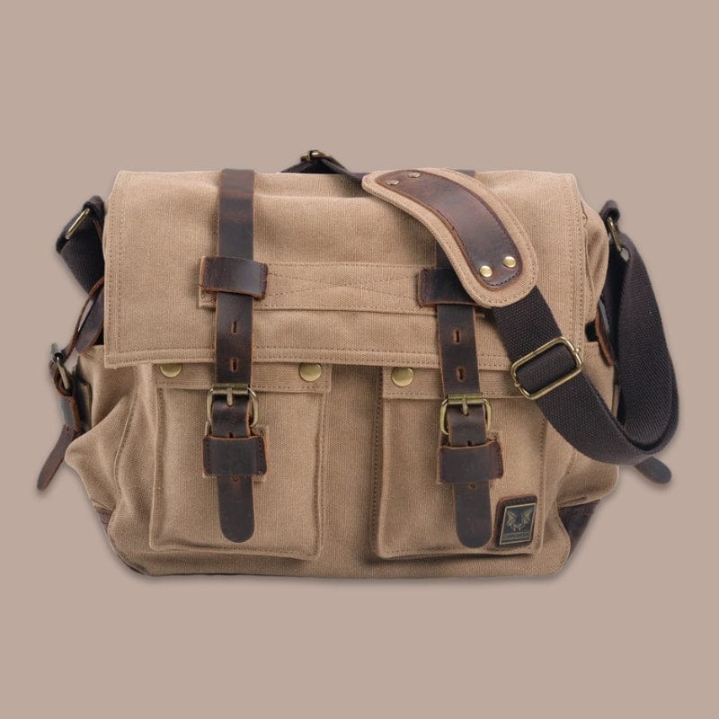 sacoche nylon homme Khaki / 38cm x 28cm x 12cm