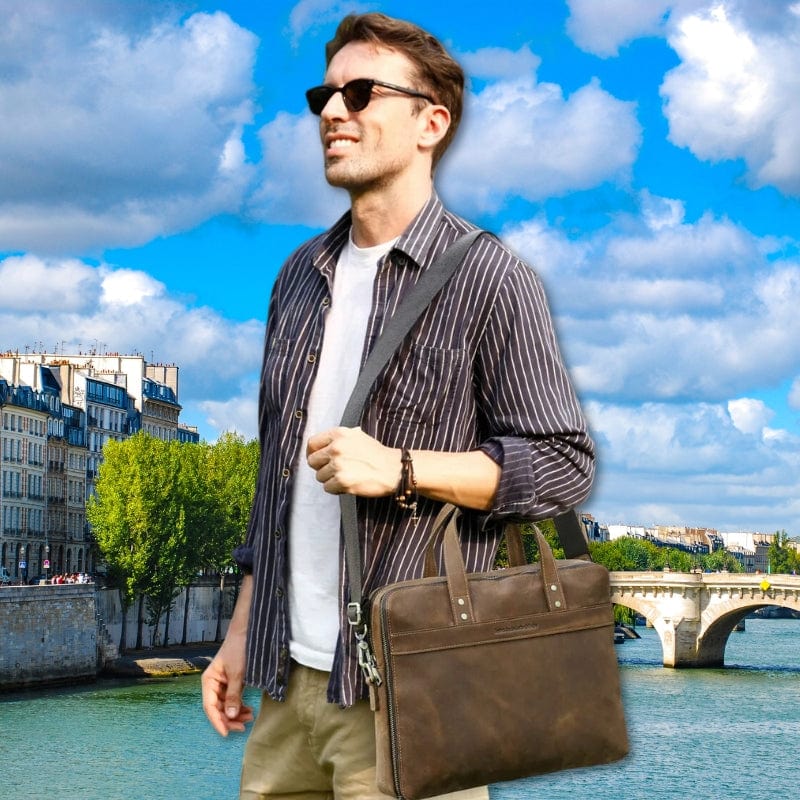 sacoche ordinateur bandouliere homme 36cm x 28.5cm x 6.5cm