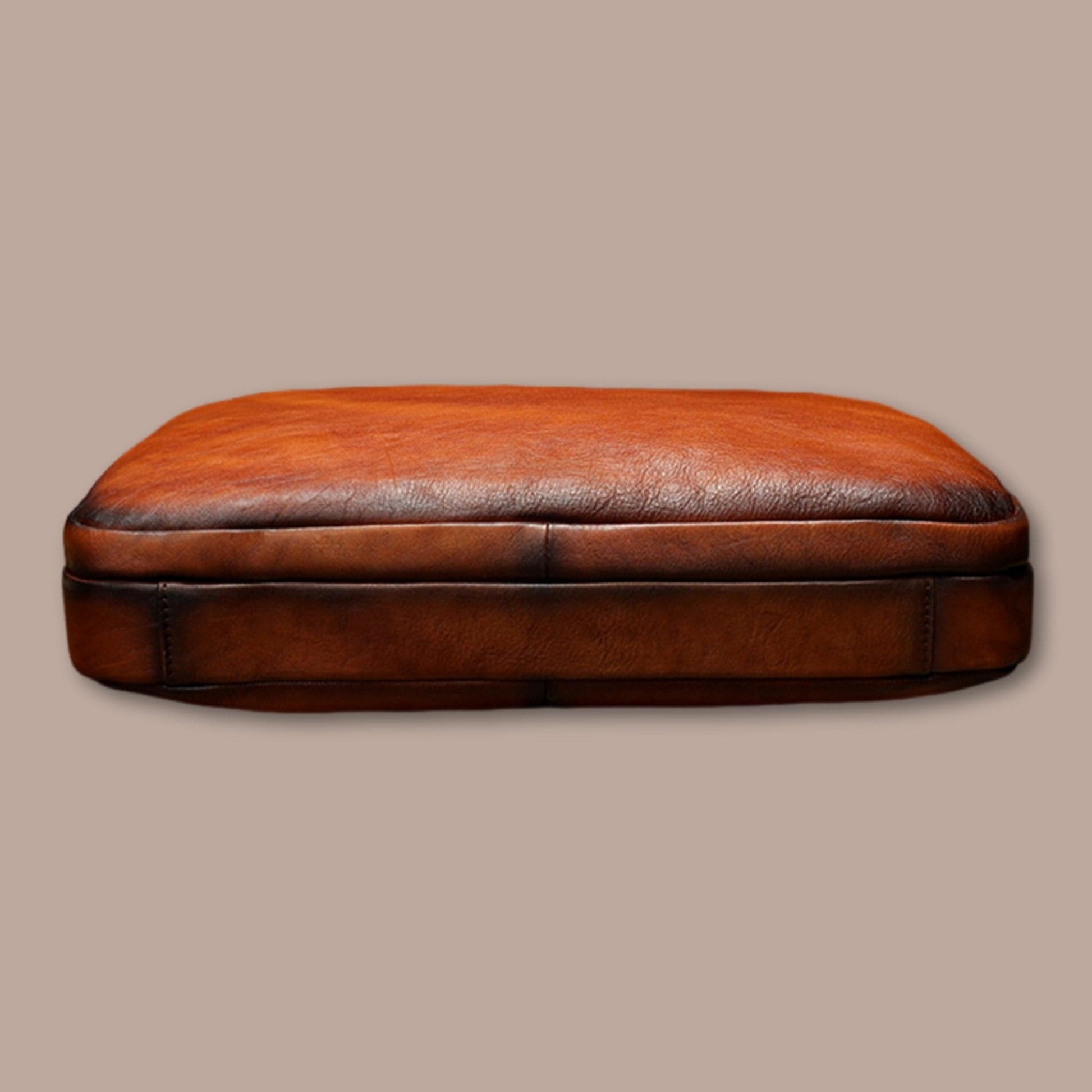 Sacoche Ordinateur Homme Cuir Cognac | Sacoche Luxe 38cm x 28cm x 7cm