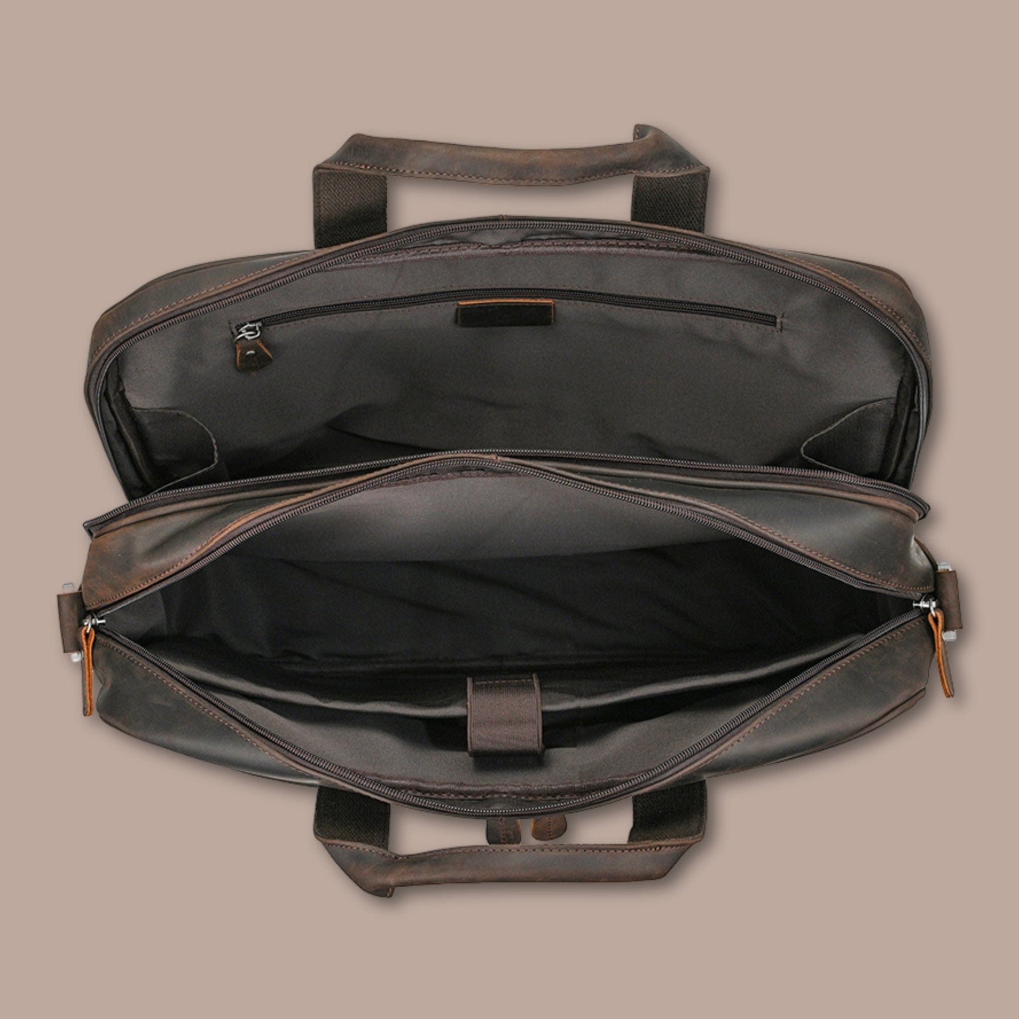 Sacoche Ordinateur Homme Grande Capacité | Cuir Crazy Horse 45cm x 32cm x 13cm