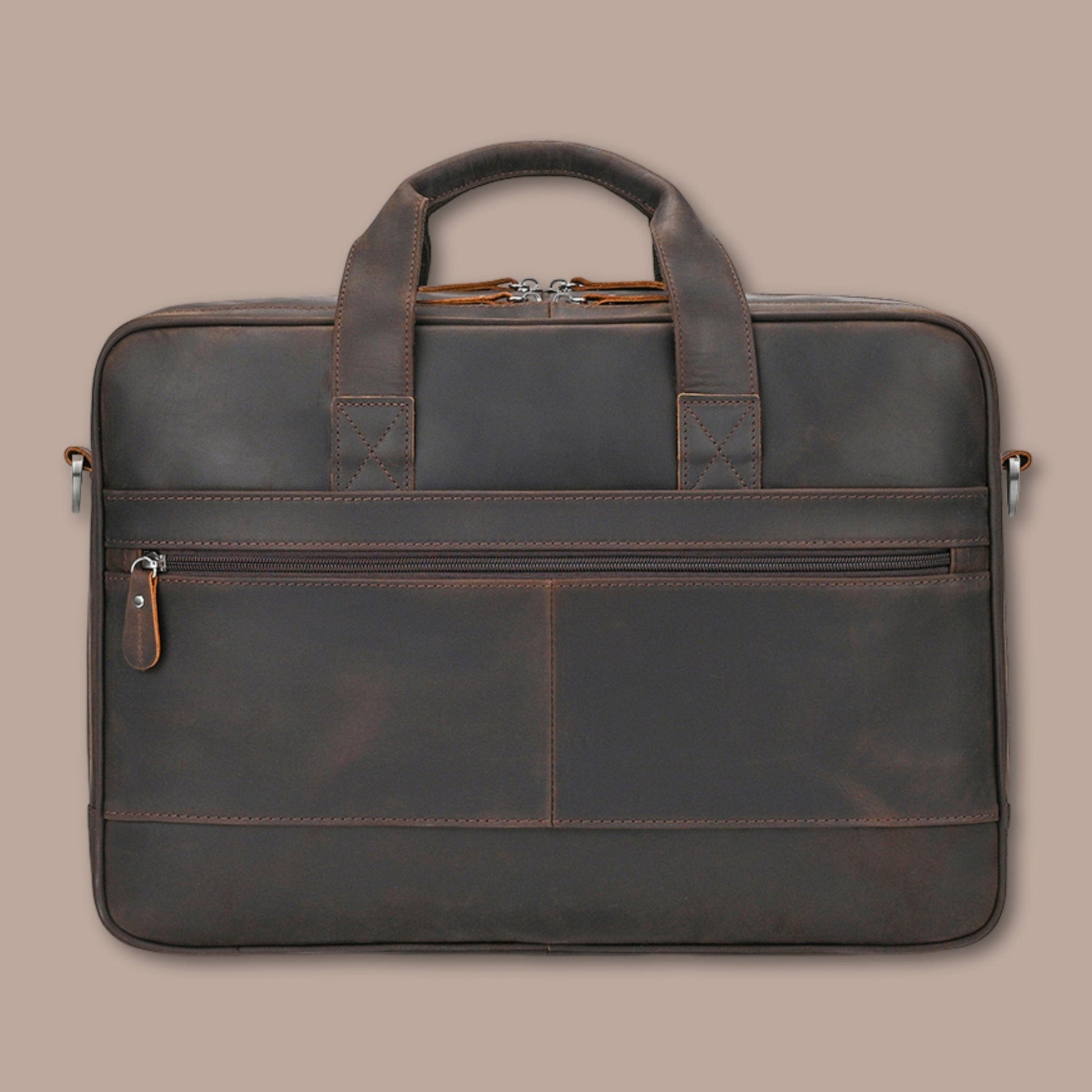 Sacoche Ordinateur Homme Grande Capacité | Cuir Crazy Horse 45cm x 32cm x 13cm
