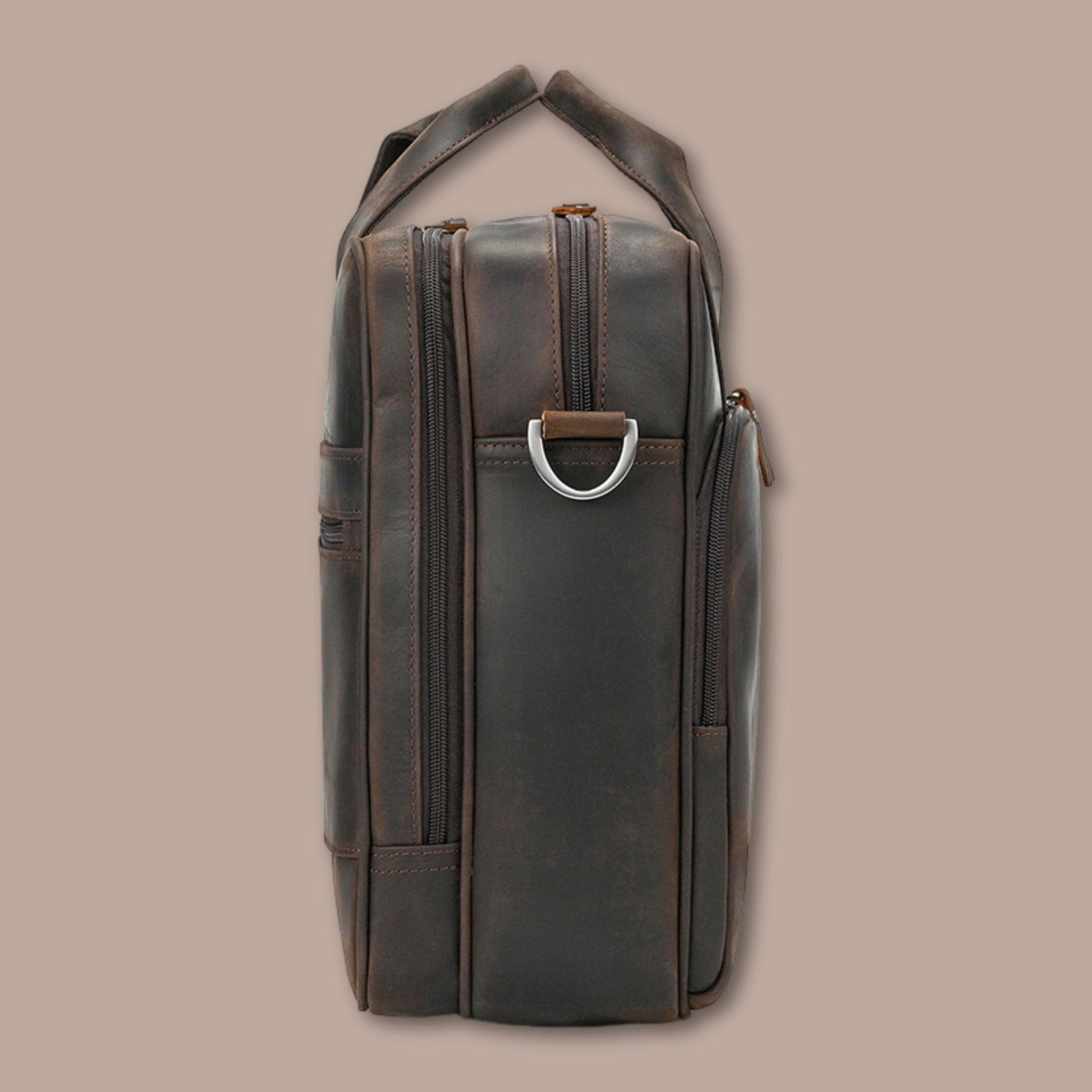 Sacoche Ordinateur Homme Grande Capacité | Cuir Crazy Horse 45cm x 32cm x 13cm