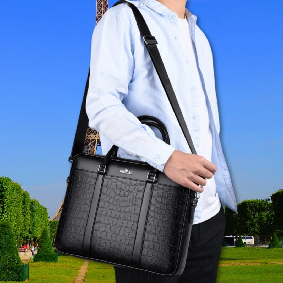 sacoche ordinateur homme luxe 38.5cm x 29cm x 5.5cm