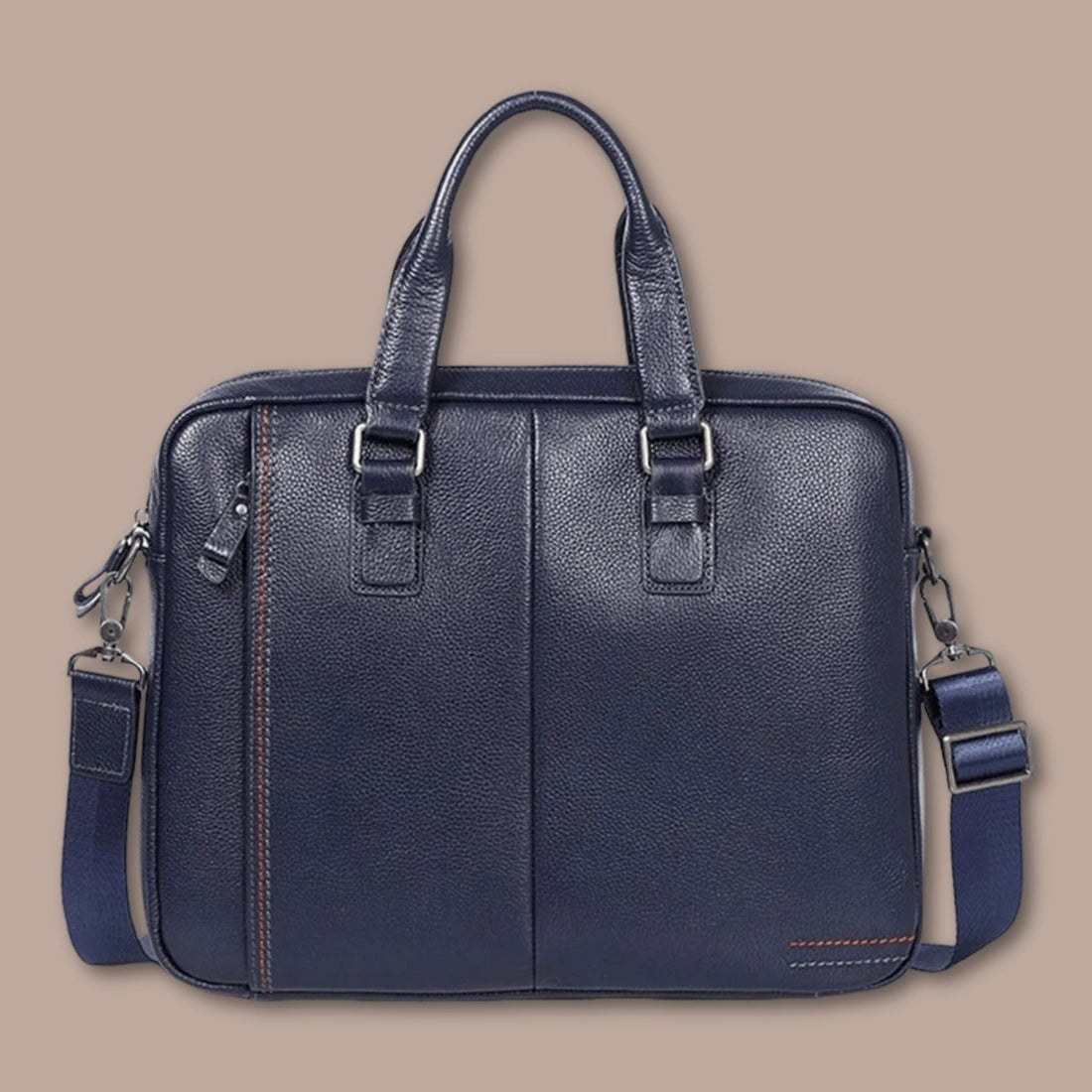 Sacoche Ordinateur Portable Homme | Sacoche Homme Cuir Bleu / 39cm x 27cm x 9cm