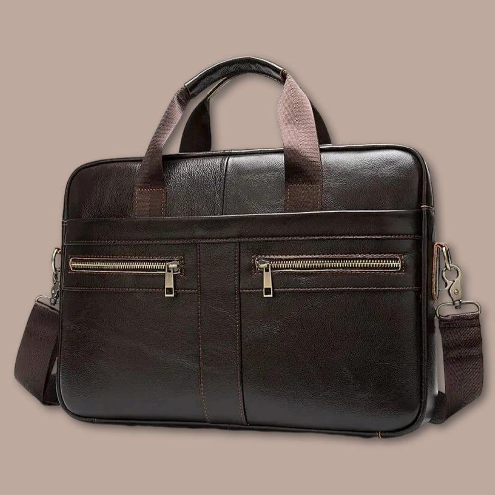 sacoche professionnelle homme Marron Foncé / 39.5cm x 28.5cm x 6.7cm
