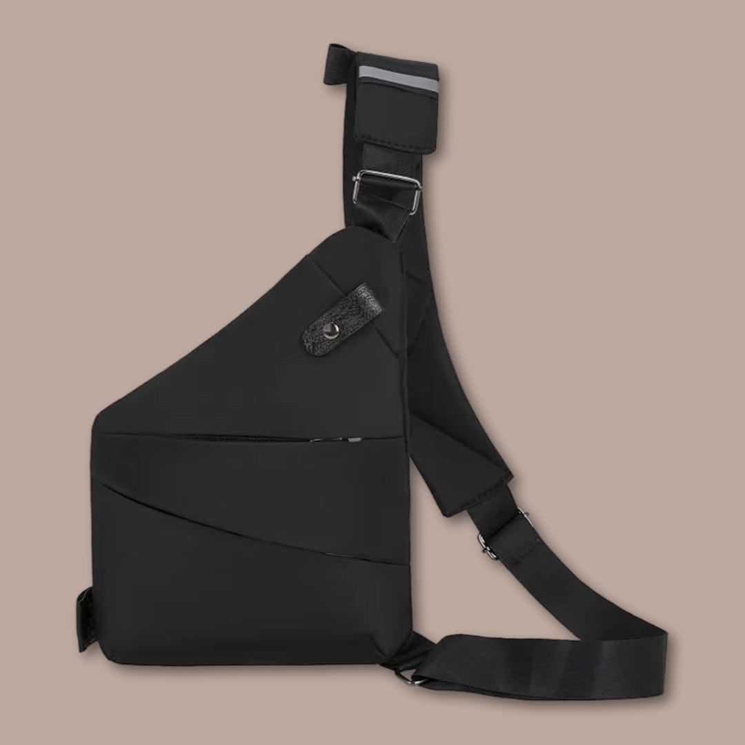 sacoche tissu bandouliere homme Tissu Noir / 23cm x 31cm x 2cm - Droit