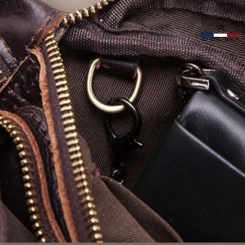mini sacoche cuir homme