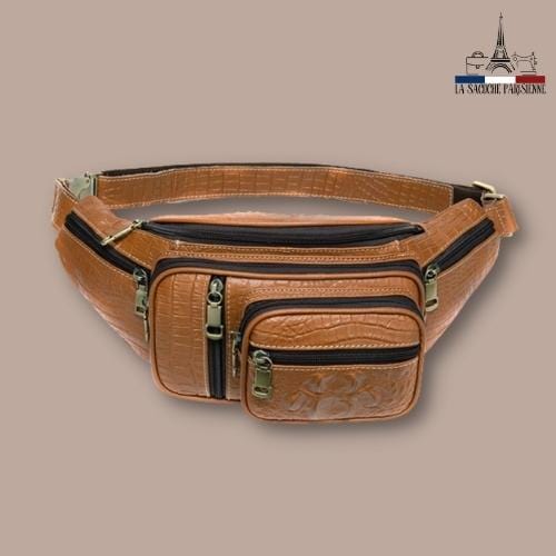sacoche banane homme croco