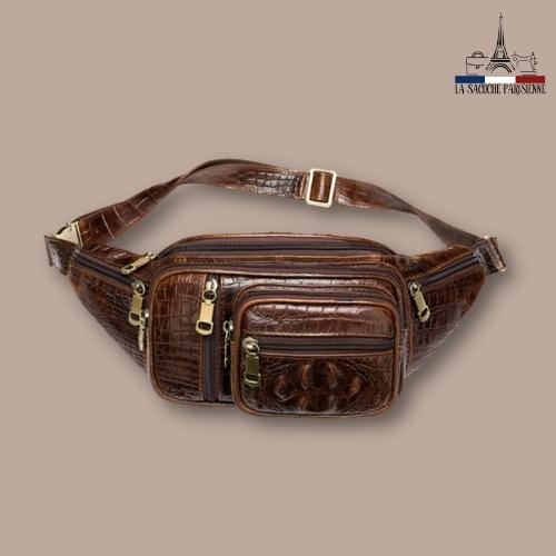 sacoche banane homme croco